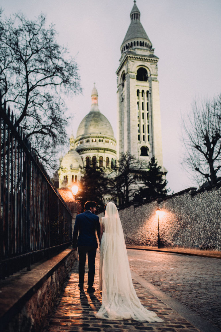 wedding in Montmartre Sacre coeur