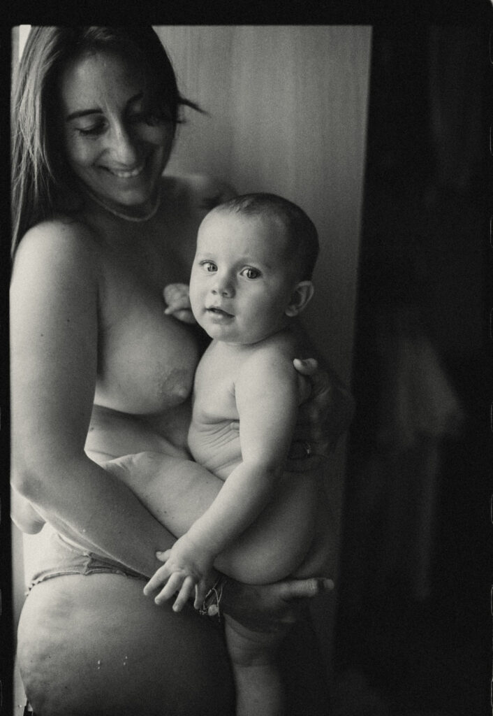 portrait mere enfant argentique à Nice