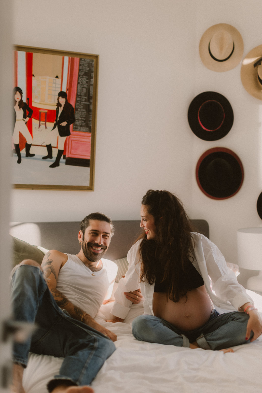 photos de couple et de grossesse lifestyle à paris