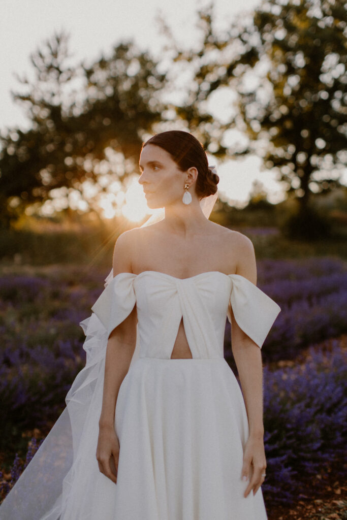 Bride Portrait in Provence, lavender field