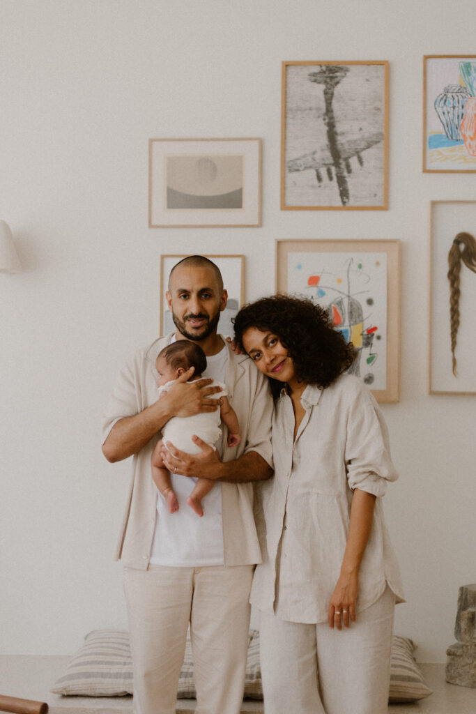 Portrait d'une famille à Nice pour une séance photo